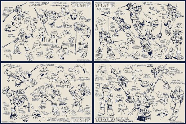 Teenage Mutant Ninja Turtles Character Concepts (Set of 4) Cheap