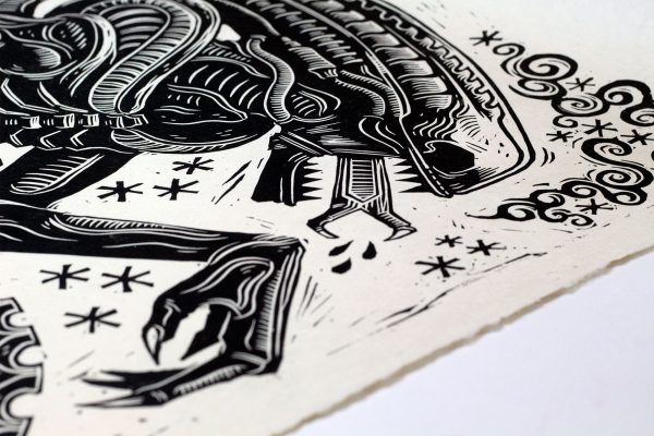 Alien Linocut Poster Online - Image 2