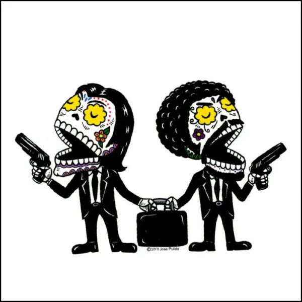 DAY OF THE DEAD PULP FICTION STICKER Online Sale