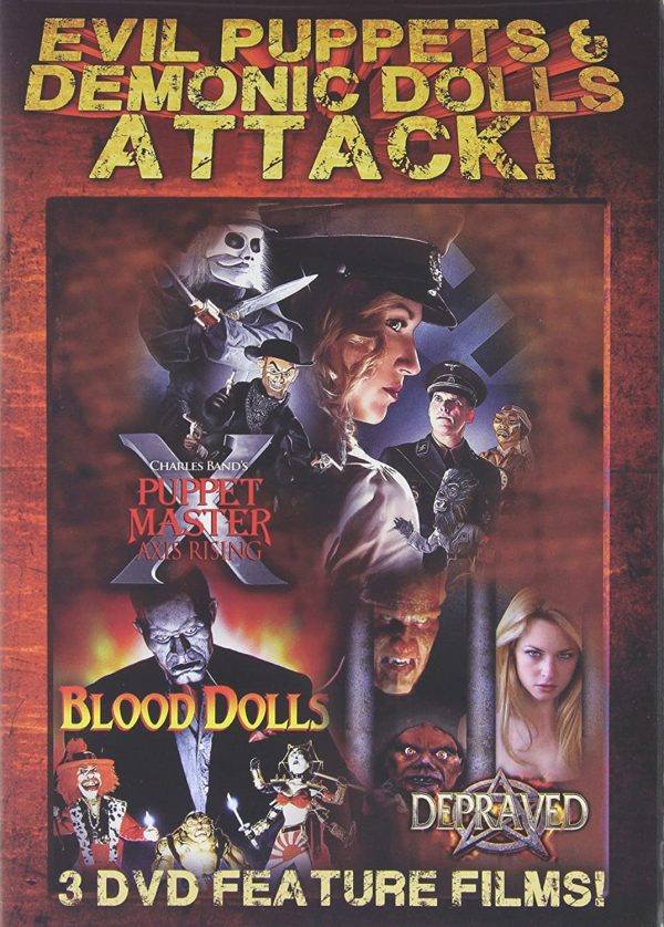 EVIL PUPPETS AND DEMONIC DOLLS ATTACK 3-PACK DVD on Sale